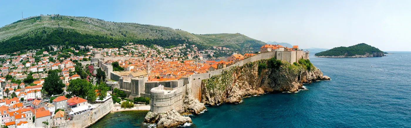 Lokrum Island panorama from a Dubrovnik boat tour