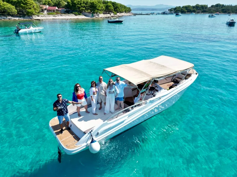Friends enjoying a private boat tour in Dubrovnik