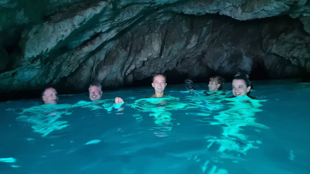 sunset Blue Cave Dubrovnik tour boat with snorkelling