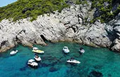 sunset Blue Cave Dubrovnik tour boat with snorkelling