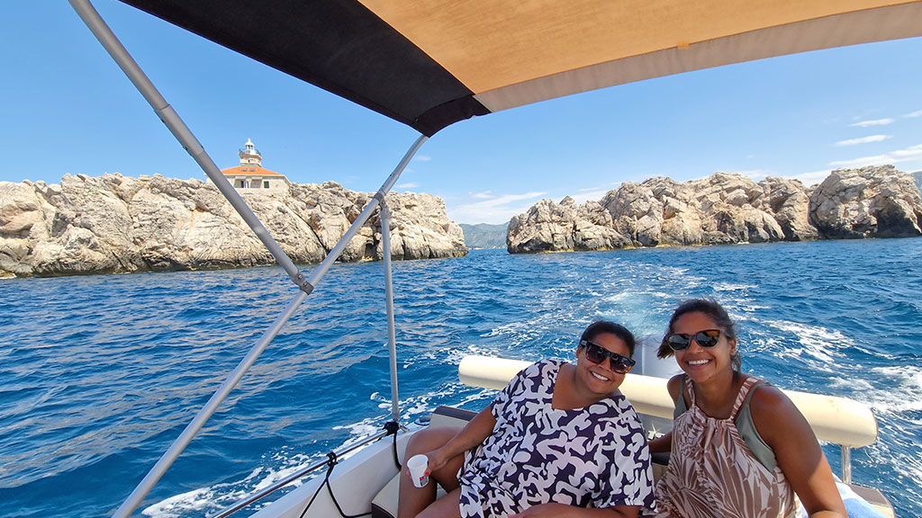 sunset Blue Cave Dubrovnik tour boat with snorkelling