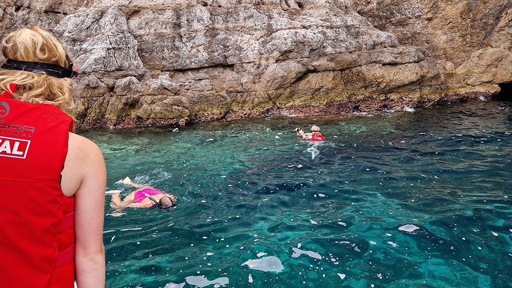 sunset Blue Cave Dubrovnik tour boat with snorkelling